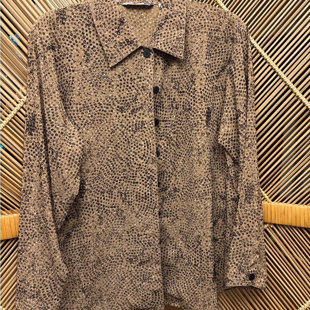 Women’s Brown Patterned Shirt
